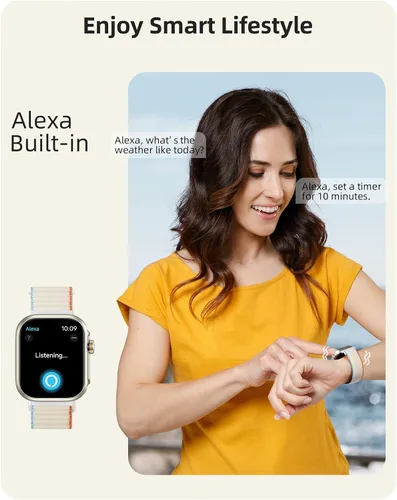 Vista 6 de Parsonver Reloj inteligente, Alexa Bulit-in, GPS, llamadas Bluetooth, rastreador de actividad impermeable de 30M, paquete de 2
