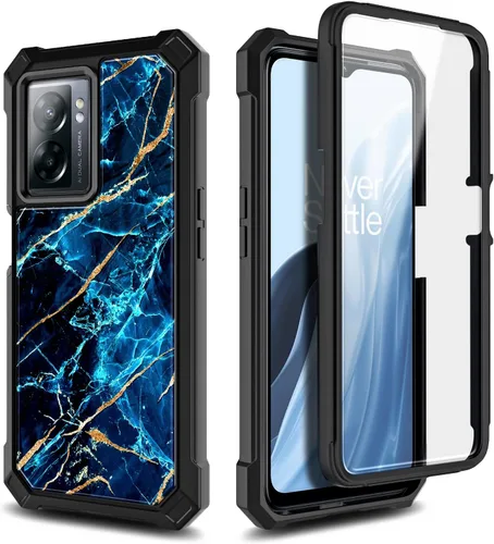 Vista 6 de NZND Funda compatible con OnePlus Nord N300 5G con [protector de pantalla integrado], cubierta protectora de cuerpo completo a prueba de golpes