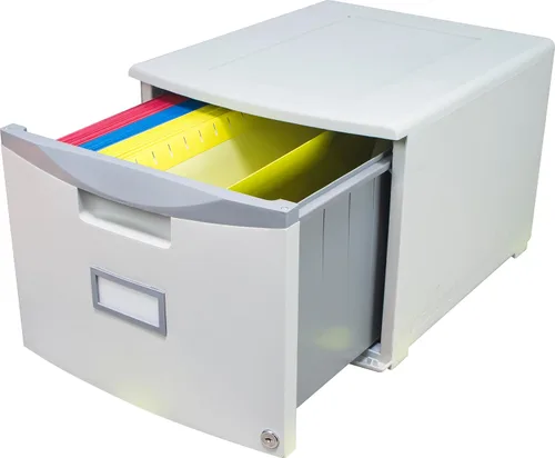 Vista 20 de Storex gabinete de un solo cajón de mini archivo con cerradura, 18.25 x 14.75 x 12.75 in, color negro, (61265B01C), Negro Total 1