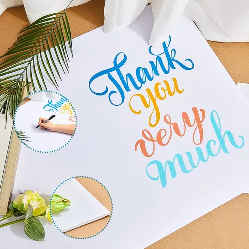 Vista 4 de Tarjetas de agradecimiento grandes, divertidas tarjetas de tamaño jumbo de 22.05 x 33.71 pulgadas, tarjeta de felicitación gigante de agradecimiento