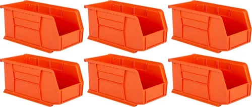 Vista 11 de Hudson Exchange Contenedor de Almacenamiento de Plástico Apilable y Contenedor Colgante de 11" x 5-1/2" x 5" (Negro, 1 Paquete)