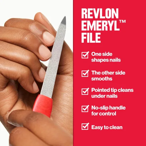 Vista 3 de Revlon Lima de uñas compacta Emeryl, color rojo, 1 unidad