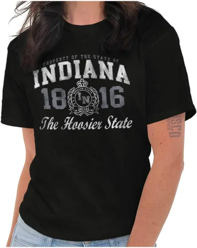 Vista 31 de Indiana Midwestern Souvenir Tourist in Crewneck Camisetas Mujer