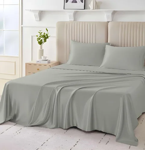 Vista 18 de Giza Sheets Twin – Sábanas de 100% algodón egipcio Giza – Sábanas para colchón de hasta 18 pulgadas de profundidad – 4 piezas de sábanas de algodón