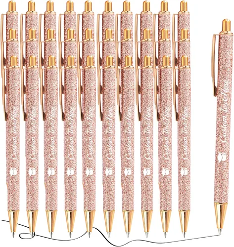 Vista 99 de Aolun 10 bolígrafos personalizados con nombre, bolígrafo retráctil con mensaje de texto para mujeres, enfermeras, escritura, cumpleaños, graduación