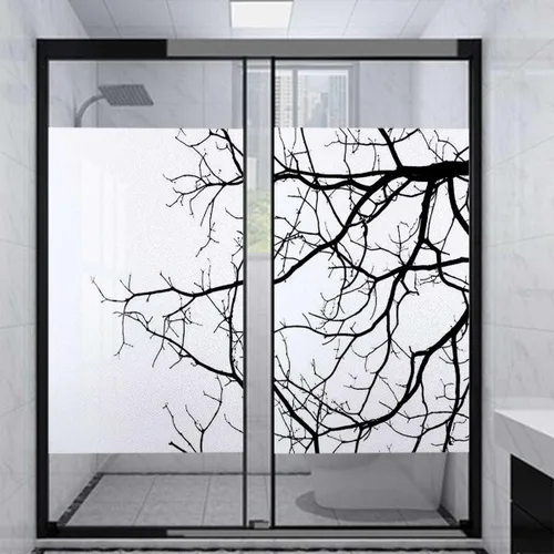 Vista 10 de Película de vinilo morado para ventana, cubierta estática para ventana de puerta, calcomanías tintadas para ventana, privacidad esmerilada