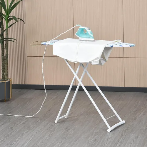 Vista 3 de Tabla de planchar plegable de 42 pulgadas, tabla de planchar de mesa de altura ajustable con cubierta resistente al calor y pies antideslizantes