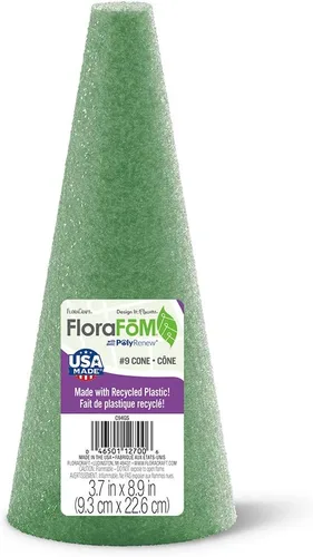 Vista 9 de FloraCraft FloraFōM - Cono de 2 piezas, 2.75 pulgadas x 6 pulgadas, color verde