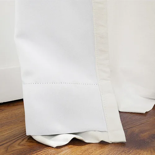 Vista 5 de TWOPAGES Cortina opaca plisada de algodón pesado con aislamiento térmico de 84 pulgadas de largo, para dormitorio y sala de estar, 1 panel, 52