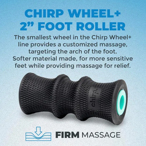 Vista 2 de Rodillo de espuma Chirp Wheel – Alivio específico para espalda y cuello, estirador de la columna lumbar, estirador de espalda de descompresión