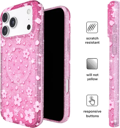 Vista 1171 de VELVET CAVIAR Funda para iPhone 15, compatible con MagSafe, probada contra caídas de 10 pies, fundas protectoras de diseño, leopardo color rosa