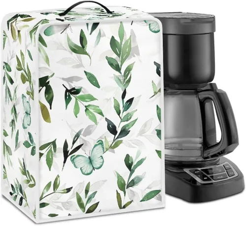 Vista 65 de DISNIMO Cubierta antipolvo para cafetera de mariposa azul, fundas para máquina de hacer café de cocina con mango superior, cubierta