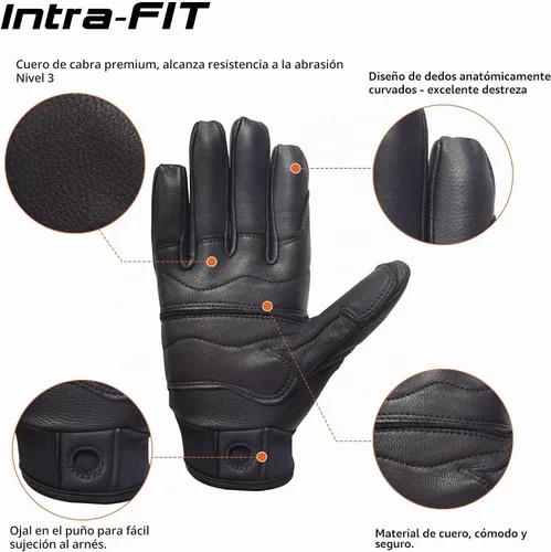 Vista 3 de Goatskin Climbing Gloves, Rescue & Rock 80% piel de cabra
