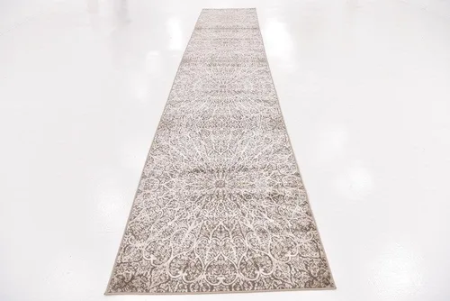 Vista 135 de Sofia, alfombra clásica de diseño abstracto, Polipropileno, Gris oscuro Gris/gris (Dark Gray/Gray)