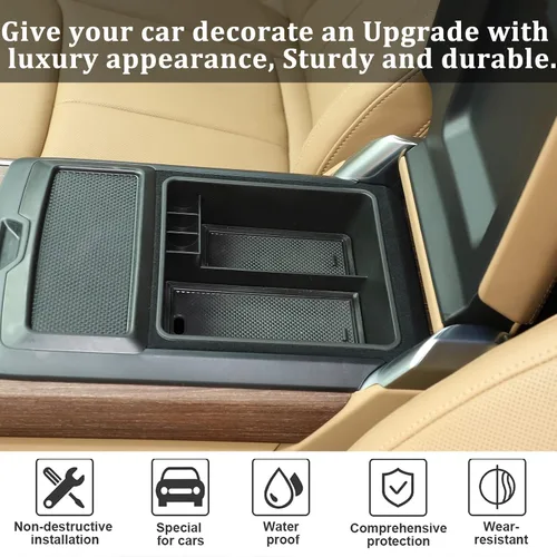 Vista 4 de HAPPYHORSE Organizador de reposabrazos de automóvil, caja de almacenamiento compatible con Land Rover Range Rover Sport/Vogue 2023-2026 reposabrazos