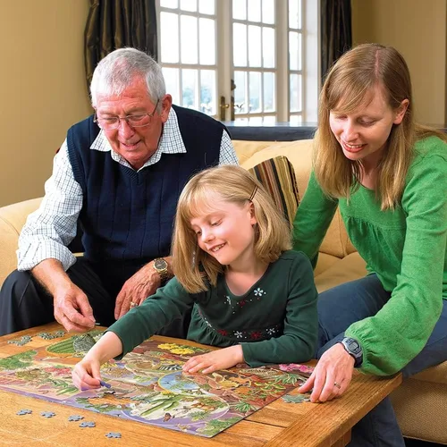 Vista 3 de Cobble Hill Family Piece's 350 Puzzle – Desert Magic – Póster de muestra incluido