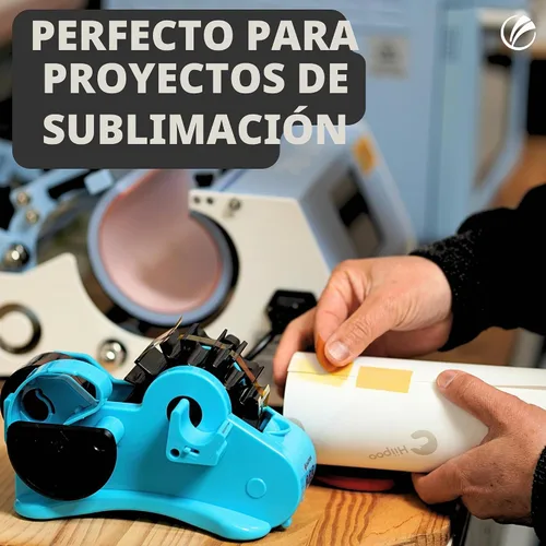 Vista 4 de Echomerx Dispensador de cinta original multirollo – Sublimación precortada resistente al calor, Cricut, transferencia, térmica, prensa, cintas Azul