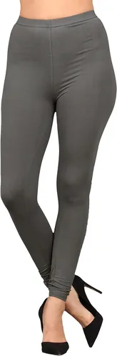 Vista 7 de Lildy - Leggings súper suaves lisas e impresas para mujer, elásticas sin transparencias Rayas negras y rojas/paquete de dos negras