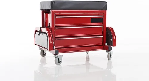 Vista 5 de Sharper Image Taburete Rolling Toolbox de Sharper Image