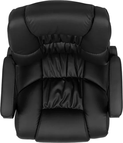 Vista 15 de Flash Furniture Fundamentals - Silla giratoria grande y alta de LeatherSoft para oficina y juegos, silla de oficina ergonómica con reposabrazos Negro