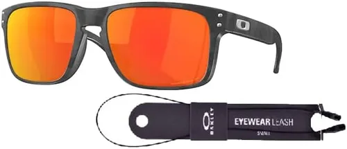 Vista 2 de Oakley Holbrook Asian Fit OO9244 - Gafas de sol de puente bajo para hombre correa de paquete kit de cuidado iWear de diseñador