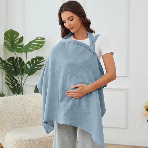 Vista 10 de Funda de lactancia para bebé con aro rígido, transpirable y suave 100% muselina de algodón, delantal para lactancia y extracción de leche del bebé