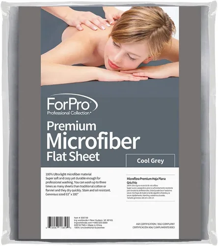 Vista 13 de ForPro Professional Collection Sábana encimera de microfibra de alta calidad para mesas de masaje, ultraligera, resistente a las manchas y a