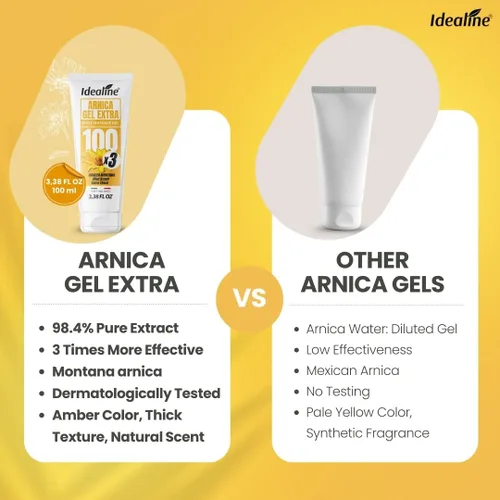 Vista 3 de Gel de árnica extra fuerte 3.4 fl oz, extracto glicólico de árnica montana, gel de moretones de árnica para articulaciones, músculos y espalda