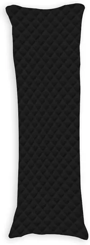 Vista 2 de Fprqlyze Funda de almohada corporal, fundas de almohada extralargas acolchadas negras de 20 x 54 pulgadas con cierre de cremallera, ropa de cama