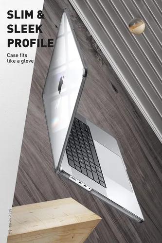 Vista 3 de SUPCASE Funda para MacBook Pro de 14 pulgadas versión 2021-2026 (Unicorn Beetle Clear), M5/M4/M3/M2/M1 Pro/Max Chip [antiarañazos] Funda delgada