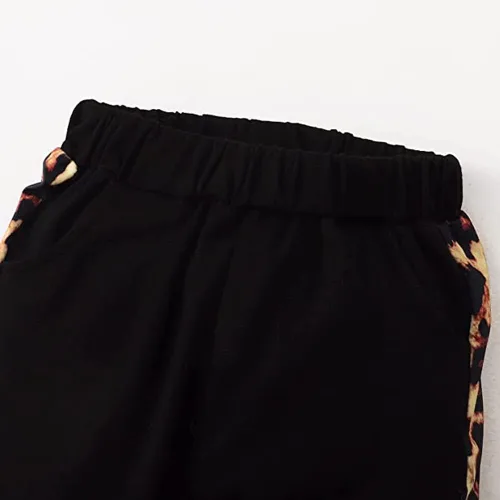 Vista 4 de Conjunto de 2 piezas con capucha y pantalón floral para niñas