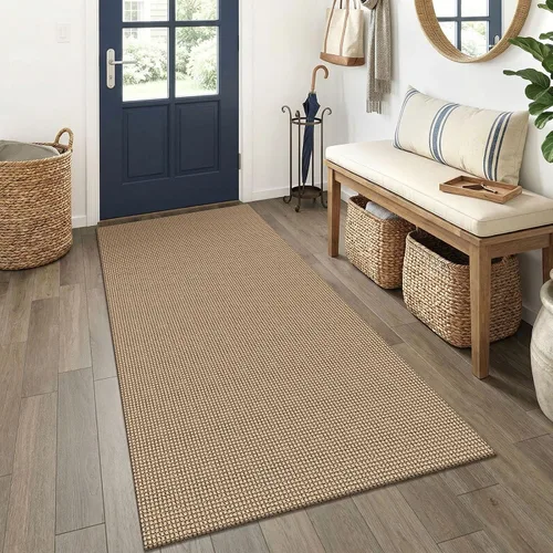 Vista 108 de EARTHALL Alfombra tejida de 2 x 3 pies, lavable para entrada, alfombra trenzada antideslizante, alfombra para puerta interior y exterior, alfombra