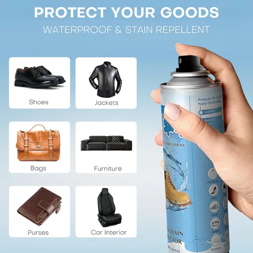 Vista 2 de Protector de zapatos, protector de agua de tela, protección impermeable contra la lluvia y las manchas para almohadas, sofás, muebles de tela