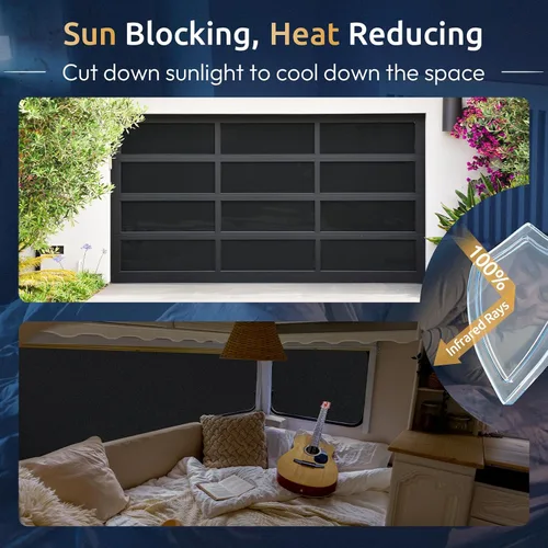 Vista 4 de rabbitgoo Película opaca de privacidad para ventanas con herramientas, vidrio de baño, adherencia estática, bloqueo de calor solar, oscurecimiento