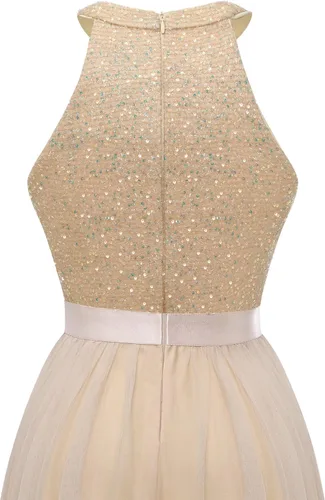 Vista 6 de Dressystar - Vestido formal largo para mujeres, vestido de gasa de encaje, vestido de novia para fiesta