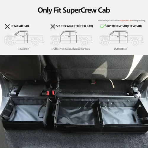 Vista 2 de GEEDAR Caja Organizadora de Herramientas para Asiento Bajo de Camioneta, Organizador de Almacenamiento Bajo Asiento para Ford F150 F250 F350, Chevy