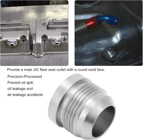 Vista 5 de Acero inoxidable 16AN macho montaje Bung soldadura modificación de coche para tubo de combustible enfriador de aceite TORQ-0016SWOF adaptador