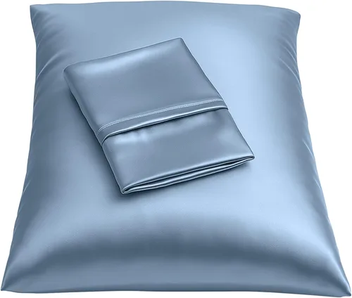 Vista 32 de ShopBedding - Lujosa funda de almohada de satén para el cabello, 2 unidades, satinada, estándar, con cremallera, estampado de cebra marrón