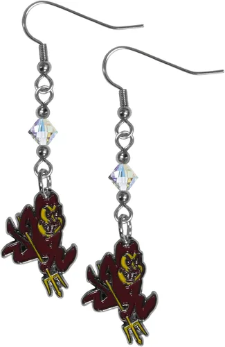 Vista 6 de Siskiyou Sports Pendientes colgantes de cristal de la NCAA