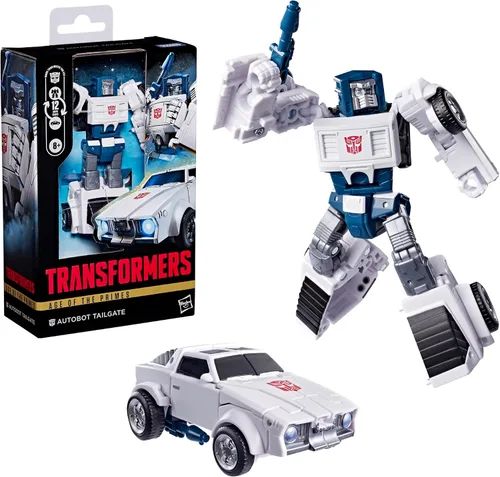 Vista 10 de Transformers Age of the Primes Autobot Tailgate, Deluxe Class 5.25 pulgadas, figura de acción de conversión de robot, juguetes robot para mayores