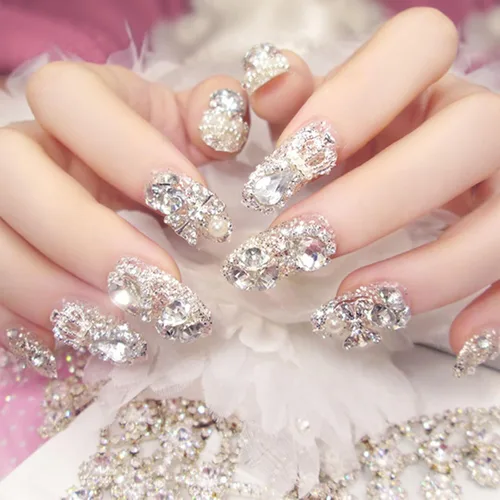 Vista 9 de 24 uñas postizas cuadradas a presión, cortas, bonitas, florales, acrílicas, con diseños de flores de arcoíris, uñas reutilizables con pegamento