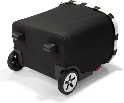 Vista 4 de reisenthel Carrycruiser Black - Carrito de compras portátil con marco de aluminio resistente, correa para el hombro y bolsa interior de malla