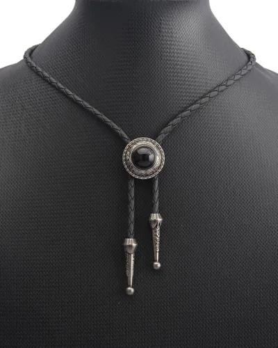 Vista 278 de Jeilwiy Corbata de bolo para hombre, corbata de vaquero occidental, collar de corbata de bolo dorado, corbata de cuero, corbata de Halloween