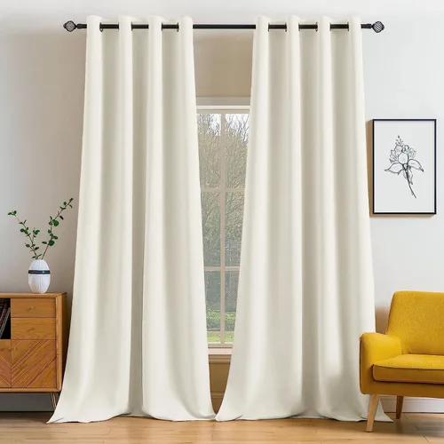 Vista 36 de MIULEE Cortinas opacas para dormitorio o sala de estar, juego de 2 paneles de cortina para ventana con aislamiento térmico y bloqueo de luz