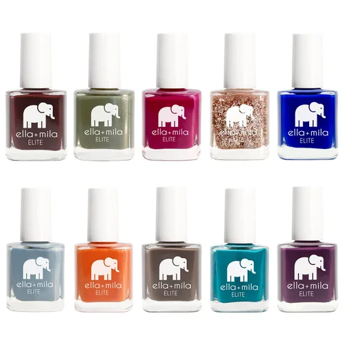 Vista 10 de ella+mila Juego de esmaltes de uñas profesionales – Secado rápido, larga duración y resistente al astillado – Manicura francesa paquete de 2