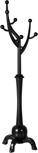 Vista 4 de Perchero de Pie de Madera Resistente con 8 Ganchos, Diseño Único con Aspecto de Rama de Árbol, Perchero de Árbol Premium para Colgar Ropa con Base