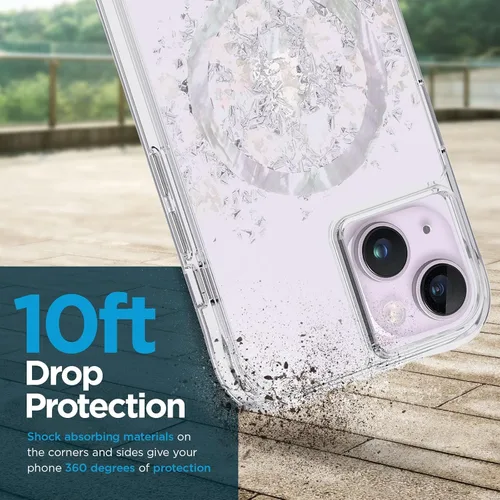 Vista 2 de Case-Mate Funda para iPhone 15 Plus/14 Plus de 6.7 pulgadas, toque de perla [protección contra caídas de 10 pies] [compatible con MagSafe] Funda