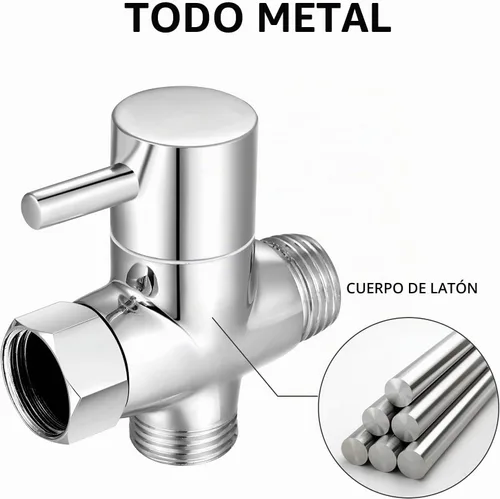 Vista 4 de Válvula desviadora de cabezal de ducha G1/2 pulgadas, válvula desviadora de brazo de ducha de latón macizo para cabezal de ducha de mano y cabezal