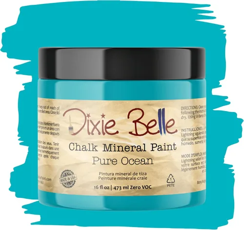 Vista 113 de Pintura para muebles con acabado de tiza Dixie Belle Paint Company - Amatista (4oz) - Pintura mineral de tiza chic púrpura profundo mate