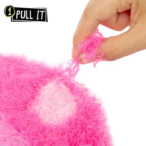Vista 4 de Fluffie Stuffiez Rainbow - Peluche coleccionable grande de 11 pulgadas, desembalaje sorpresa con ASMR abrazable Fidget DIY Fur Pull, pelusa